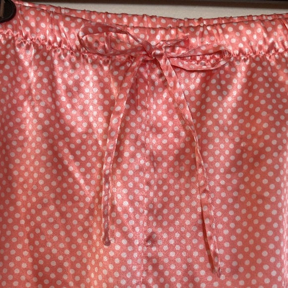 ❗️SALE❗️Adonna Polka Dot Vintage Silky Pajama Set Women’s Large Peach Color EUC - Picture 15 of 16